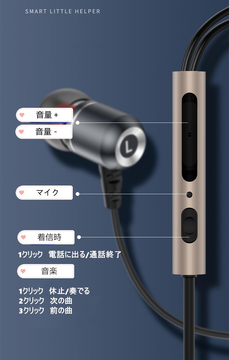 Amazon.co.jp: typeC有線イヤホン 90°L字デザイン ゲーム＆音楽 多機能